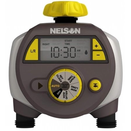 NELSON Large Double Outlet Timer With Easy To Read LCD Screen NE310251